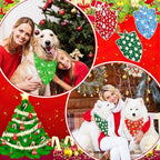 30 Pcs Christmas Dog Bandanas Bulk Adjustable Xmas Dog Scarves Bibs Winter Puppy Bandanas Pet Neckerchief Washable Holiday Bandana for Small Medium Large Dog Cat Pet Grooming Accessories - Image 7