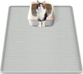 Silicone Cat Litter Box Mat 24"x 24" Extra Large Cat Rubber Mat | Cat Mat for Litter Box, Non-Slip, Waterproof Cat Litter Trapping Mat with Raised Edge, Kitty Litter Mat for Floor, Easy Clean