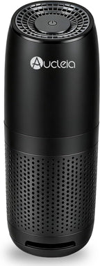 Aucleia Mini Portable Air Purifier for Car Office Travel, Black | Compact Air Purifier With Aromatherapy Function, Usb Powered Mini Usb Air Purifier Removes Pet Odor, Smoke, Dust And Pollen