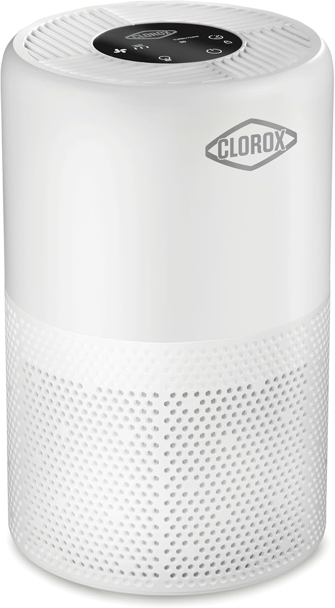 Clorox Medium Room Turbo Air Purifiers for Home With True HEPA Filter | 1,000 Sq Ft | Reduces 99.9% of Mold, Viruses, Wildfire Smoke, Allergens, Pet Allergies, Dust | Whisper Quiet