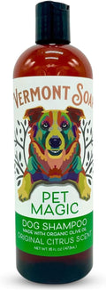 Vermont SOAP Organics Pet Shampoo - Infused with Organic & Natural Olive Oil, Coconut & Aloe Vera Dog Shampoo for Sensitive Skin - USDA Certified Grooming Pet Shampoo - Original Citrus (16oz) | Original Citrus scent, organic olive oil, coconut & aloe v...