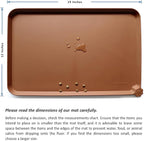 Hoki Found Silicone Pet Food Tray - Non Slip Pet Dog Bowl Mats - Cat Waterproof Mat for Carpet - Caramel