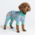 Spark Paws Dog Pajama, Dog Recovery Suit Male, Onesie, Ultra-Soft and 4-Way Stretch, for Small Medium and Large Breeds - Dragons - M