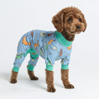 Spark Paws Dog Pajama, Dog Recovery Suit Male, Onesie, Ultra-Soft and 4-Way Stretch, for Small Medium and Large Breeds - Dragons - M