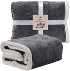 Dog Blankets for Small Dogs - Waterproof Cat Blanket Washable - Sherpa Fleece Puppy Blanket, Soft Plush Reversible Throw Protector for Bed Couch Car Sofa, 30"X40", Dark Grey