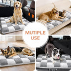 Dog Bed for Car Back Seat, Backseat Dog Bed Fit for Backseat Extenders, Nonslip Soft Durable for Car, Travel and Road Trip (White 24.5" x 51")
