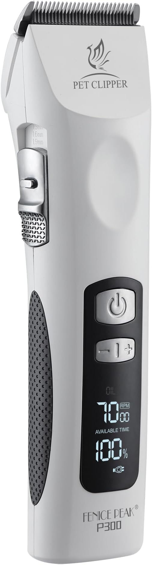 Professional Dog Grooming Clippers with 17H Runtime & Replaceable 440C Blade, 5-Speed Low Noise Electric Dog Shaver for Thick, Matted, Curly Hair, Cordless Clipper for Groomer & Home Use, White
