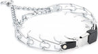 Herm Sprenger Chrome Plated Steel Dog Collar with Quick Release ClicLock Buckle and Biothane Insert Training Collar for Dogs Made in Germany (Black, 23in x 3.2mm(Neck Size up to19-20in))