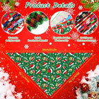 30 Pcs Christmas Dog Bandanas Bulk Adjustable Xmas Dog Scarves Bibs Winter Puppy Bandanas Pet Neckerchief Washable Holiday Bandana for Small Medium Large Dog Cat Pet Grooming Accessories - Image 3