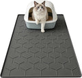 Garoopion Silicone Cat Litter Mat 34×22 inch, Easy to Clean, Black | Waterproof Silicone Mat with Raised Edges, Catch Litter, Protect Floor from Urine, Multi-Use for Dog/Sink/Kitchen/Boots