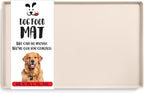 DogBuddy Waterproof Dog Food Mat with Raised Edge, Silicone - Nonslip Pet Feeding Mat for Floors (M: 21' x 14', Vanilla)