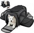Soft Sided Pet Carrier for Small Dogs & Cats (Up to 9 lbs) – Airline Approved Underseat Travel Bag with Breathable Mesh, Luggage Strap & Washable Mat – Compact & Lightweight, Grey