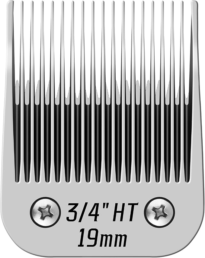 3/4" HT Pet Dog Grooming Detachable Blades, 3/4" (19mm) | Compatible with Andis, Compatible with Oster A5, Compatible with Wahl KM10 Clippers, Cut Length 3/4" (19mm)