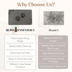 Quinn Essentials Dog Water & Feeding Mat Fast-Dry Diatomaceous Stone Tray for Bowls, Anti-Slip, Spill Control, Cleaner Area, Cat Feeding Tray, Travel Pet Mat