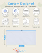 90 Count Cat Litter Box Bags for Automatic Cat Litter Box with Drawstring | Compatible with Cmg Fmo Fstg Litter box, Pre-Seperated Thick Self-Cleaning Cat Litter Box Replacement Heavy Duty-26"x11.8"