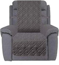 Ameritex Waterproof Nonslip Recliner Cover Stay in Place, Dog Chair Cover Furniture Protector, Ideal Recliner Slipcovers for Pets and Kids (Dark Grey, 30'')