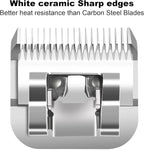 4FC Grooming Ceramic Pet Clipper Blades Compatible with Andis & Oster A5 | Cut Length 3/8"(9.5mm),Compatible with Wahl KM10 Series Clippers
