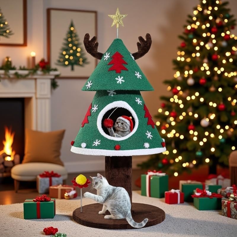 DWVO 47.2in Christmas Cat Tree by DWVO