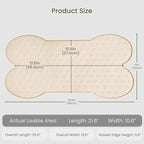 PWTAA Dog Food Mat Anti-Slip Silicone Dog Bowl Mat Thicker Pet Placemat Waterproof Cat Feeder Pad with Raised Edge Puppy Kitten Feeding Mats Suitable Small Medium-Sized Dogs Cats Eating Tray - 2PCS