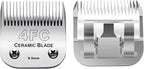 4FC Blade Detachable Pet Clipper Replacement Blades, Ceramic and Stainless Steel, Compatible with Andis, Oster, and Wahl Clippers | Dog Grooming Blade For Oster A5/Wahl KM Series Dog Clipper ,Ceramic Blade & Stainless Steel Blade