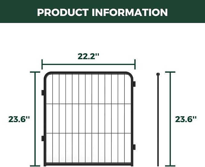 FXW 2 Add-on Wire Panels for AuraSpace Pro Dog Playpen, 24" H | Fits AuraSpace Pro Acrylic & Wire Mesh Indoor Dog Playpen 24"H, Includes 2 Panels