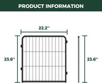 FXW 2 Add-on Wire Panels for AuraSpace Pro Dog Playpen, 24" H | Fits AuraSpace Pro Acrylic & Wire Mesh Indoor Dog Playpen 24"H, Includes 2 Panels