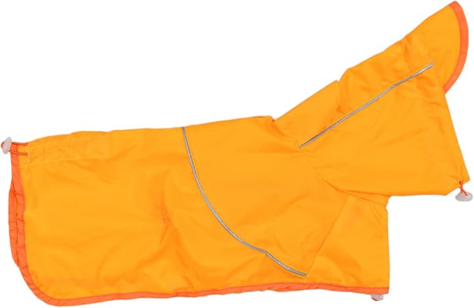 Puppia Rainlite Dog Poncho Hooded Waterproof Adjustable Lightweight Rain Jacket Poncho for Small and Medium Dogs, Yellow, Large