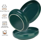 Ceramic Cat Bowls,Shallow Cat Dishes for Food and Water, 6 inch Matte Finish Wide Cat Food Bowl,Whisker Fatigue Free Pet Puppy Kitten Bowl Set of 3,Dishwasher Safe