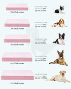 KSIIA Orthopedic Dog Bed for Small Dogs with Waterproof Lining, Pink, 23x17 | Deluxe Soft Plush Dog Crate Bed, Washable Pet Mat with Removable Cover & Egg Crate Foam for Small Dogs Sleeping & Relaxing