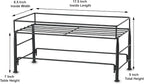PetRageous 81031 Tobys Set The Table Steel Frame Dog Feeder, 7-Inch Tall by 18-Inch Long and 8.5-Inch Wide, Holds Two 8-Inch Diameter Bowls, for Medium Dogs And Cats, Black