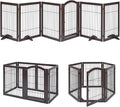 unipaws 144" Extra Wide Dog Gate and Pet Playpen with Walk Through Door