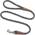 Mendota Pet Snap Leash - British-Style Braided Dog Lead, Made in The USA - Salt & Pepper, 1/2 in x 6 ft - for Large Breeds