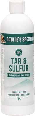 Nature's Specialties Tar and Sulfur Ultra Concentrated Medicated Dog Shampoo, Makes up to 1 Gallon, Natural Choice for Professional Groomers, with Soothing Aloe Vera, Made in USA, 16 oz