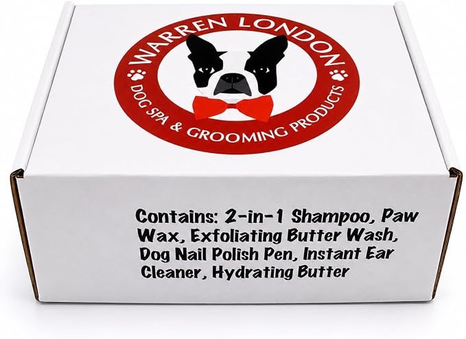 Warren London Pawdicure Gift Box for Dogs, 8-Piece Paw Spa Kit