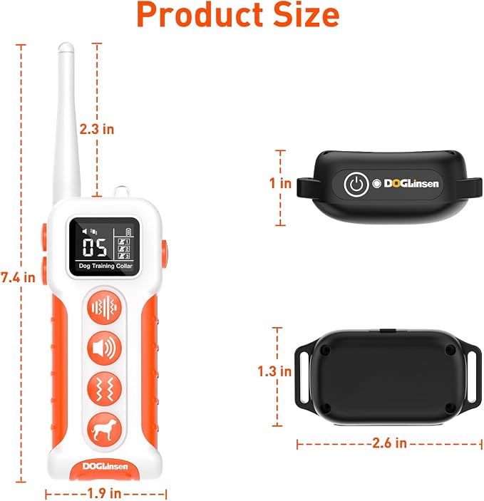 No Shock Dog Training Collar with Remote 3300ft Range | Vibrating Dog Collar, Vibration Collar for Small Medium Large Dogs, 9 Style Tones and Vibration Collar