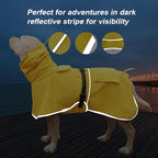 Reflective Dog Raincoat Waterproof Adjustable Dog Hooded Poncho Raincoat for Medium Large Dogs, Lightweight Pet Rain Jacket (Yellow, 3XL)
