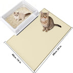 Cat Litter Mat 24" x 16",Soft Silicone Material, Easy Clean Waterproof No Slip Litter Tray Mat, Durable Cat Mat For Indoor,Garden