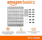 Amazon Basics Foldable Octagonal Metal Exercise Dog Playpen - Indoor/Ou, , Blacktdoor, No Door, Small (8 Panels, 24 x 30), Easy to assemble, store, and customize, 30" - Small, Black