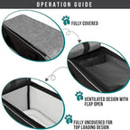 PetAmi Dog Purse Carrier for Small Dogs Cats, TSA Airline Approved Soft-Sided Pet Carrier with Pockets, Ventilated Travel Tote Bag with Bed & Shoulder Strap, Puppy Kitten, Max 12 lbs, Heather Grey
