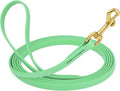 Viper Biothane K9 Working Dog Leash Waterproof Lead for Tracking Training Schutzhund Odor-Proof Long Line with Solid Brass Snap for Puppy Medium and Large Dogs, 10ft Sea Foam Green