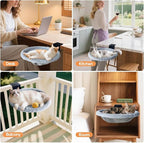 Cat Bed for Desk |2 Machine-Washable Covers |Foldable Cat Bed Desk Mount | Supports 50lbs|Space-Saving Foldable Cat Bed Desk|Reinforced support for jumping and sudden movements