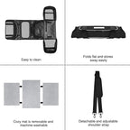 TSA Airline Approved Large Pet Travel Carrier,4 Sides Expandable with 2 Mesh Pockets,3 Entry, Soft Sided Collapsible Dog Carrier for 2 Cats,Kittens,Puppies,Dog, X-Large, Black & White