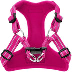 Voyager Step-in Flex Adjustable Dog Harness - Fuchsia, Large | 20 - 25" in Chest, Fully Adjustable, Reflective Bands, All Weather Breathable Air Mesh, Lightweight, Fast Drying