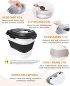 30-35 Lbs Dog Food Storage Container Collapsible Dog Food Container | Large Pet Food Storage with Airtight Lids,Wheels,Scoop and 2Pcs Food Storage Containers for Dog,Cat