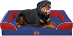 Comfort Expression Orthopedic Dog Bed for Extra Large Dogs with Bolster | Waterproof Dog Couch Bed with Washable Cover & Non-Slip Bottom, Supportive Egg Crate Foam XL Pet Bed, 45x35 Inch