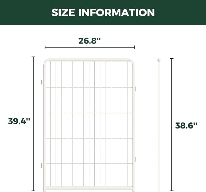 FXW Homeplus Indoor Dog Playpen, 40" H, 2 Panels, for Medium & Large Dogs | Stress-free play, Heavy-duty, Semi-open design, Easy setup, Threshold-free gate, Expandable, Patented