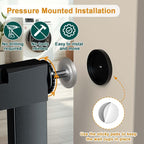Fairy Baby 22.8"-25.5" Narrow Baby Gate for Small Stairs/Doorways/Hallways | Pressure Mounted Auto-Close Pet Gate, Metal Tension Safety Child Gate No Drill, Walk Thru Easy Install, No Extensions, Black