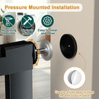 Fairy Baby 36" Tall Narrow Baby Gate 22.8"-25.5" Wide for Small Doorways | Narrow Pet Gate for Small Stairs, Auto-Close Pressure Mounted Metal Dog Gate, One-Hand Open Safety Child Gate No Drill, Black