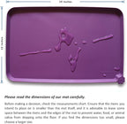 Hoki Found Waterproof Pet Feeding Mats with High Lips, Multiple Size and Colors for Dogs, Cats & Others -Eggplant