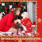 Xuniea 6 Pieces Christmas Pet Pajamas, Santa Snowman Tree Print,Small - Image 6